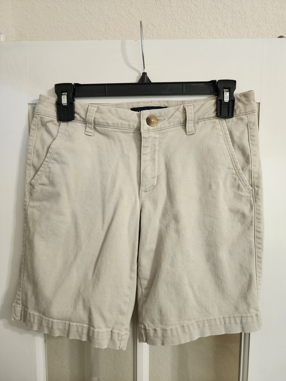 Aéropostale Khaki Bermuda Shorts Size 2 Stretch Twill Uniform Preppy